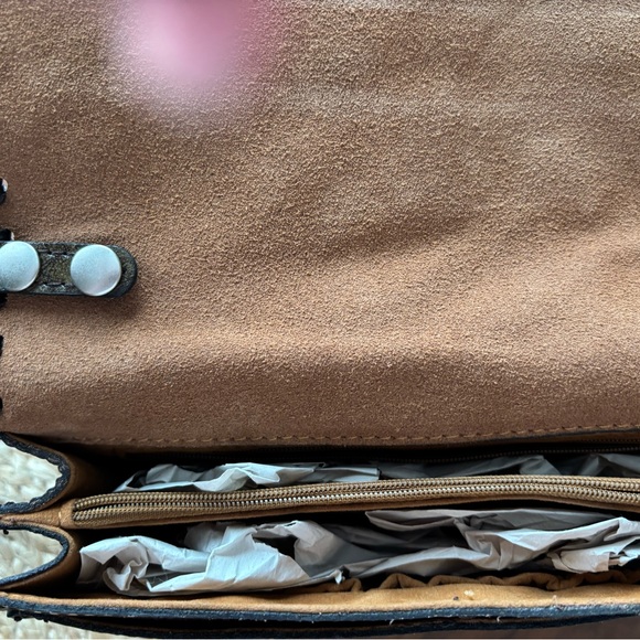 Patricia Nash Brown and Turquoise Crossbody Bag - Picture 3 of 3